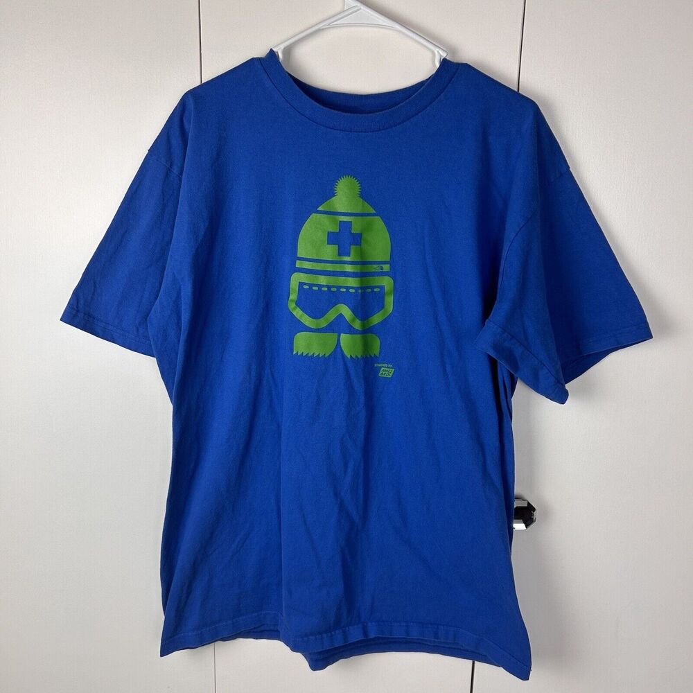 The North Face T Shirt Skiing Blue Graphic Ames Bros Ames Brother Men's  Sz XL